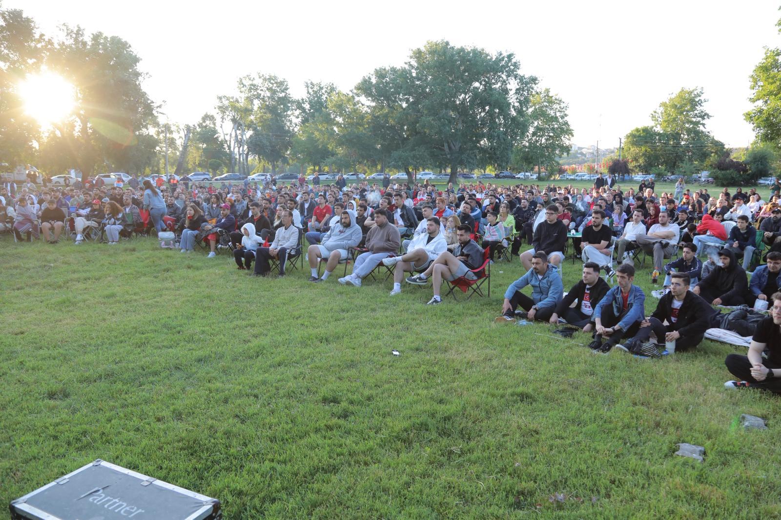 Edirne’de milli maç heyecanı Sarayiçi’nde yaşandı