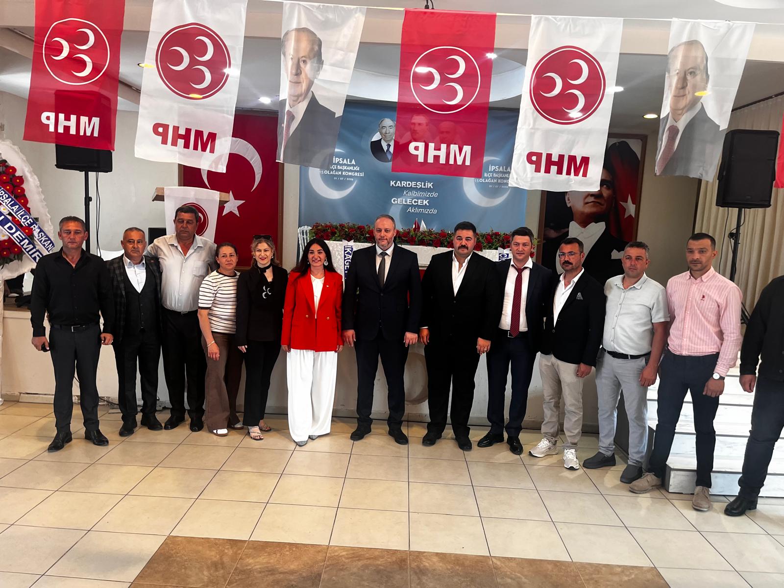 MHP İpsala’da Bayrak Değişimi: Yeni Başkan Aybike Şimşek Oldu
